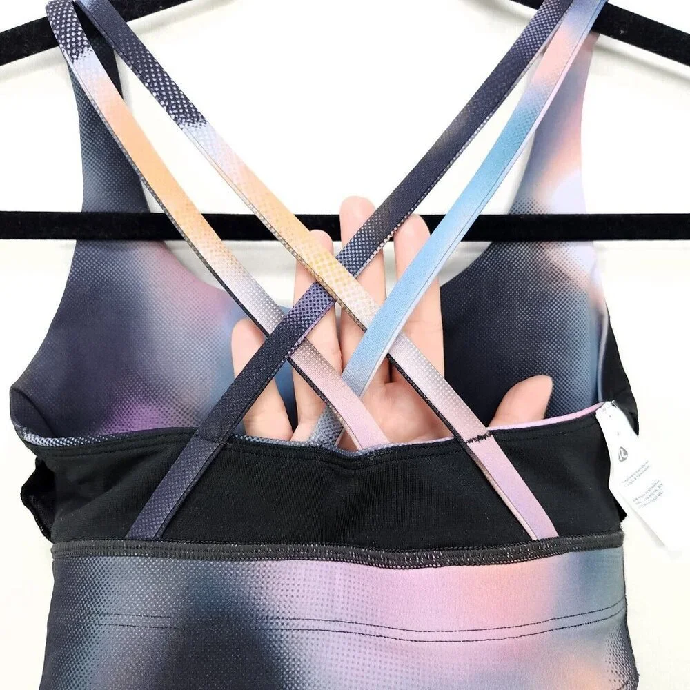 Lululemon Energy Longline Bra Size 4 Strappy Back DMTM Unique Color - Picture 13 of 15